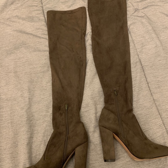 Aldo size 8.5 thigh high olive green boots - Picture 5 of 6